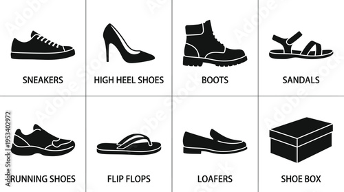 Women’s Fashion Icons: Black and White Style Labels for Retail Design