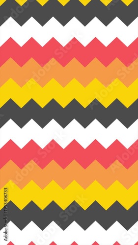 Colorful Chevron Zigzag Pattern Background with Warm Vibrant Colors