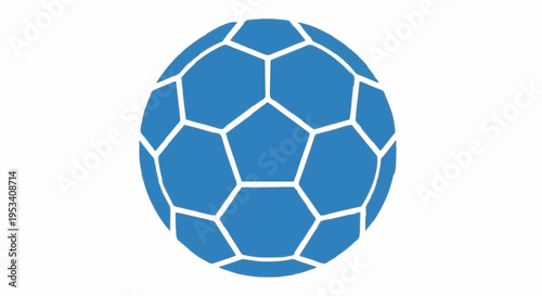Blue Soccer Ball Graphic Design for Sports and Games