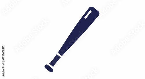 Classic isolated baseball bat vector illustration, suitable for athletic sports design concepts