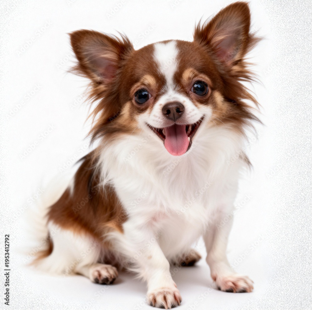 Fototapeta premium Happy Long-haired Chihuahua Dog Portrait