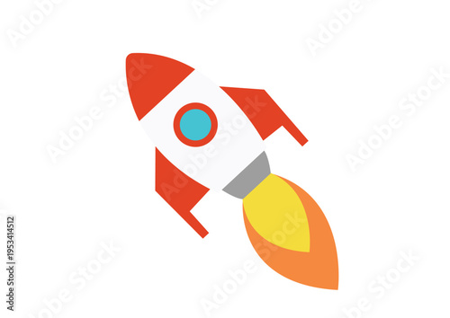 シンプルで可愛いロケットのイラスト