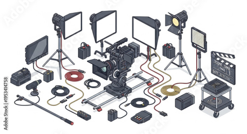 Professional Video Production Equipment Setup for Filming.