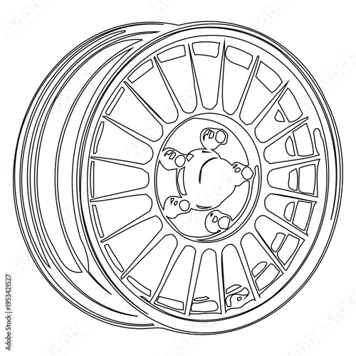 Car Wheel Illustration