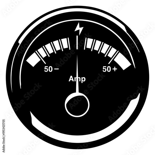Electric Current Ammeter Icon