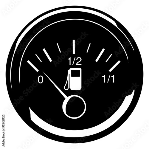 Car Fuel Meter Empty