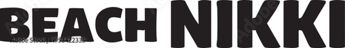 Beach nikki logo vector - high resolution svg, png, eps files eps silhouette