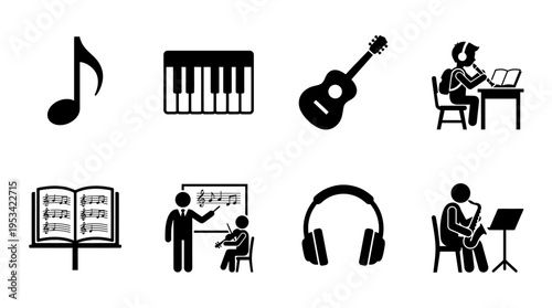 Music Icons – Instruments, Performance, and Learning