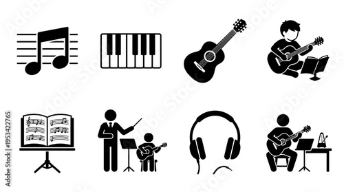 Music Icons – Instruments, Performance, and Learning