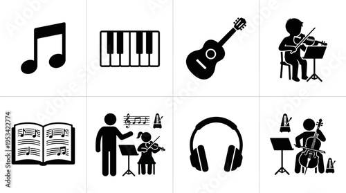Music Icons – Instruments, Performance, and Learning
