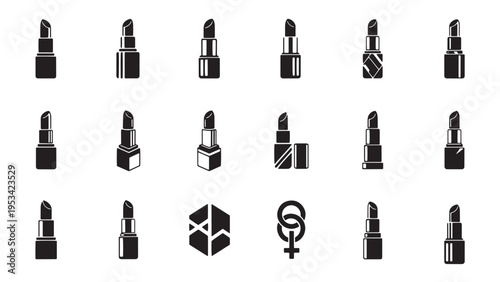 Seamless Makeup and Cosmetic Product Icon Pattern Modern Beauty Industry Background for Retail Packaging Branding Presentation and Fashion Marketing Campaign Design