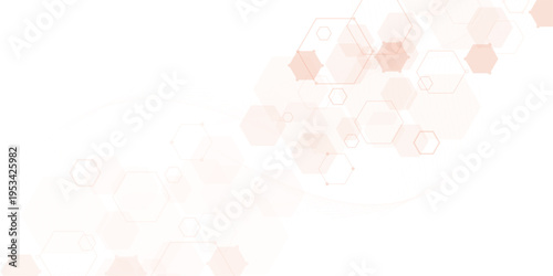 Vector hexagons pattern. Geometric abstract background with simple hexagonal elements.