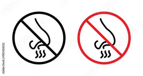 No smell sign in flat style. Basic vector symbol illustration