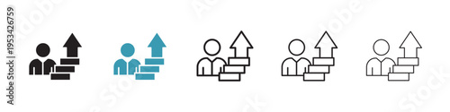Personal development icon in flat style. Basic vector symbol illustration