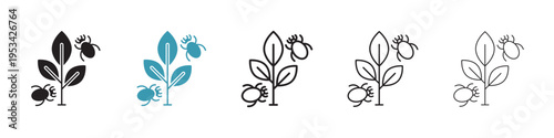 Pest plant icon in flat style. Basic vector symbol illustration
