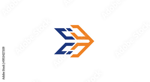 Free Download Abstract Geometric Arrow Logo Symbol, Modern Digital Technology Concept - GFXLoad