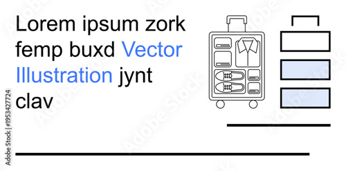 Travel planning, organization, minimalism, packing tips, luggage arrangement, vacation preparation. Open suitcase containing clothes and shoes beside empty packing containers. Travel planning