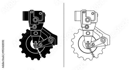 An intricate bicycle derailleur or gear shifter mechanism, representing cycling technology and precision.