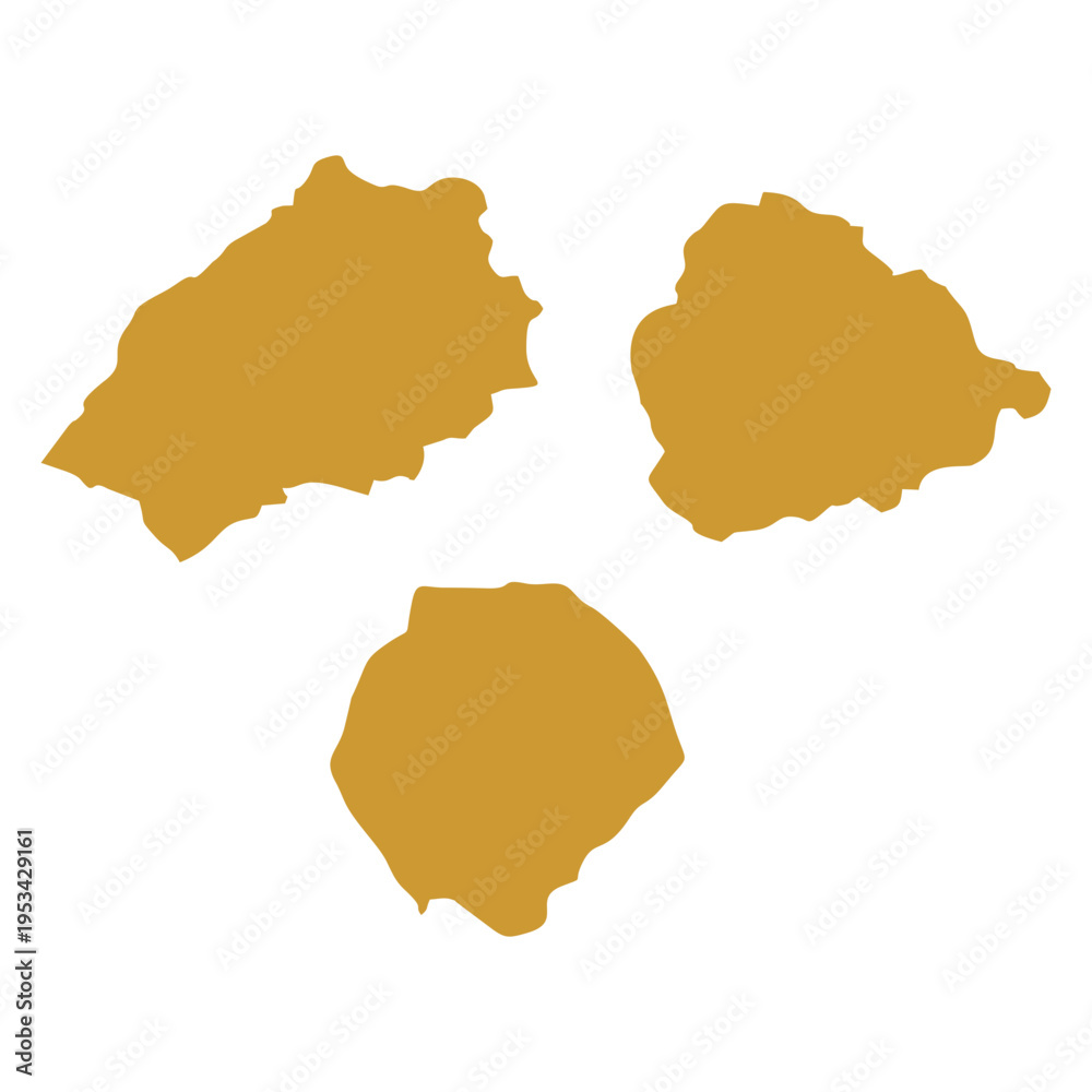 Obraz premium Abstract Golden Irregular Shapes