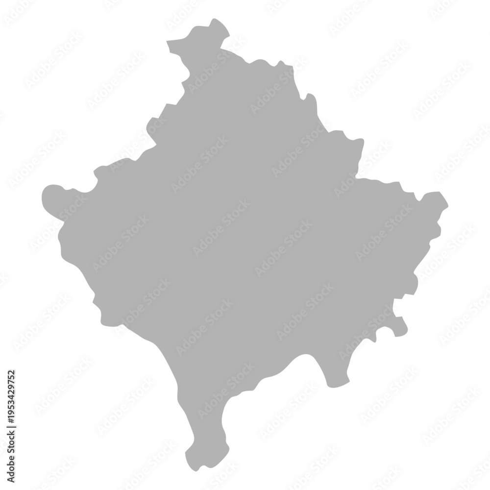 Fototapeta premium Kosovo Map Outline