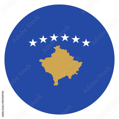 Kosovo Flag Circle Icon