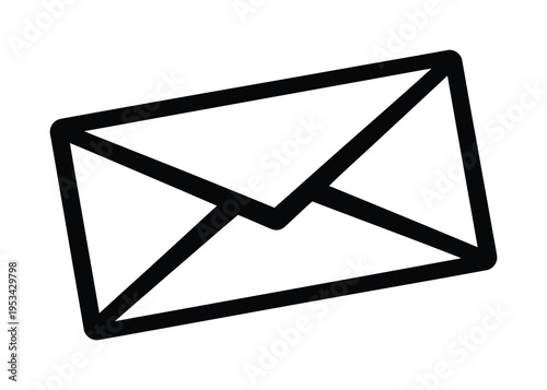 Vector icon of a sealed envelope displayed on a plain background