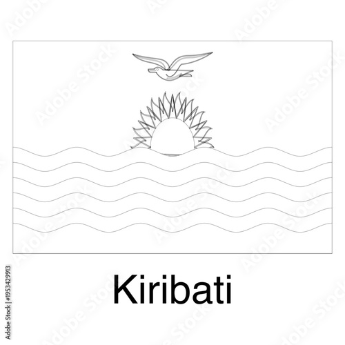 Kiribati flag outline