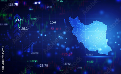 Conceptual image showing the impact of Israel-Iran conflict on global energy prices, oil barrels and up arrow with Iran map, rising graph lines, political tension, global economic uncertainty