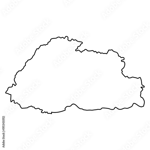 Bhutan Map Outline