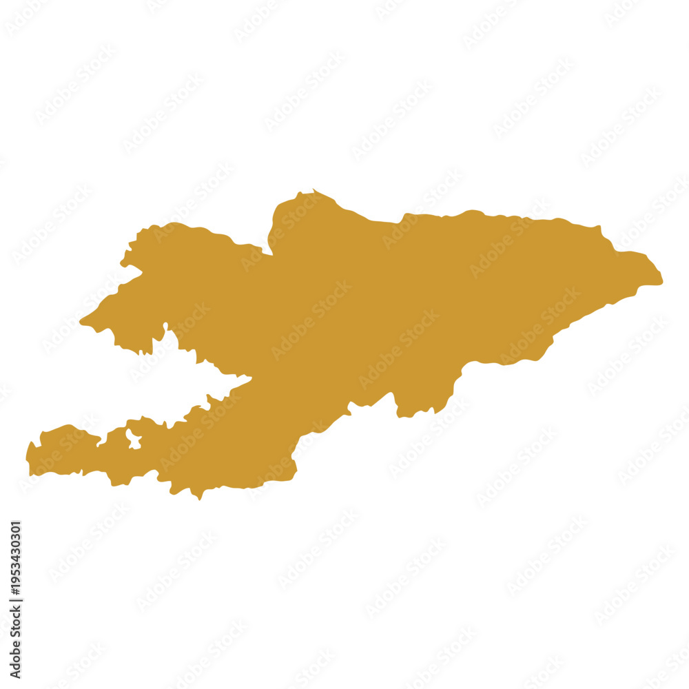 Fototapeta premium Kyrgyzstan Country Shape