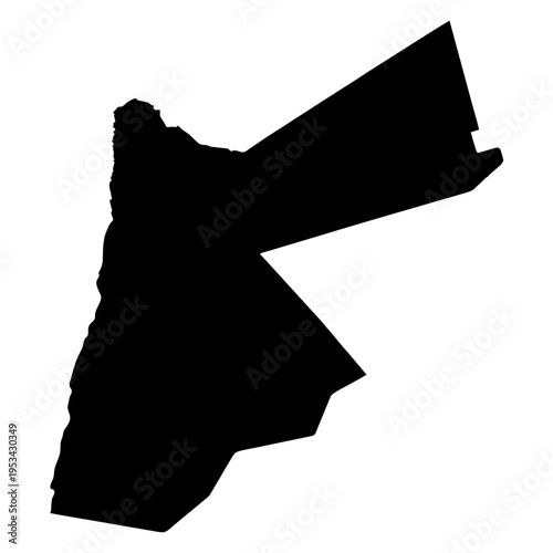 Map of Jordan silhouette