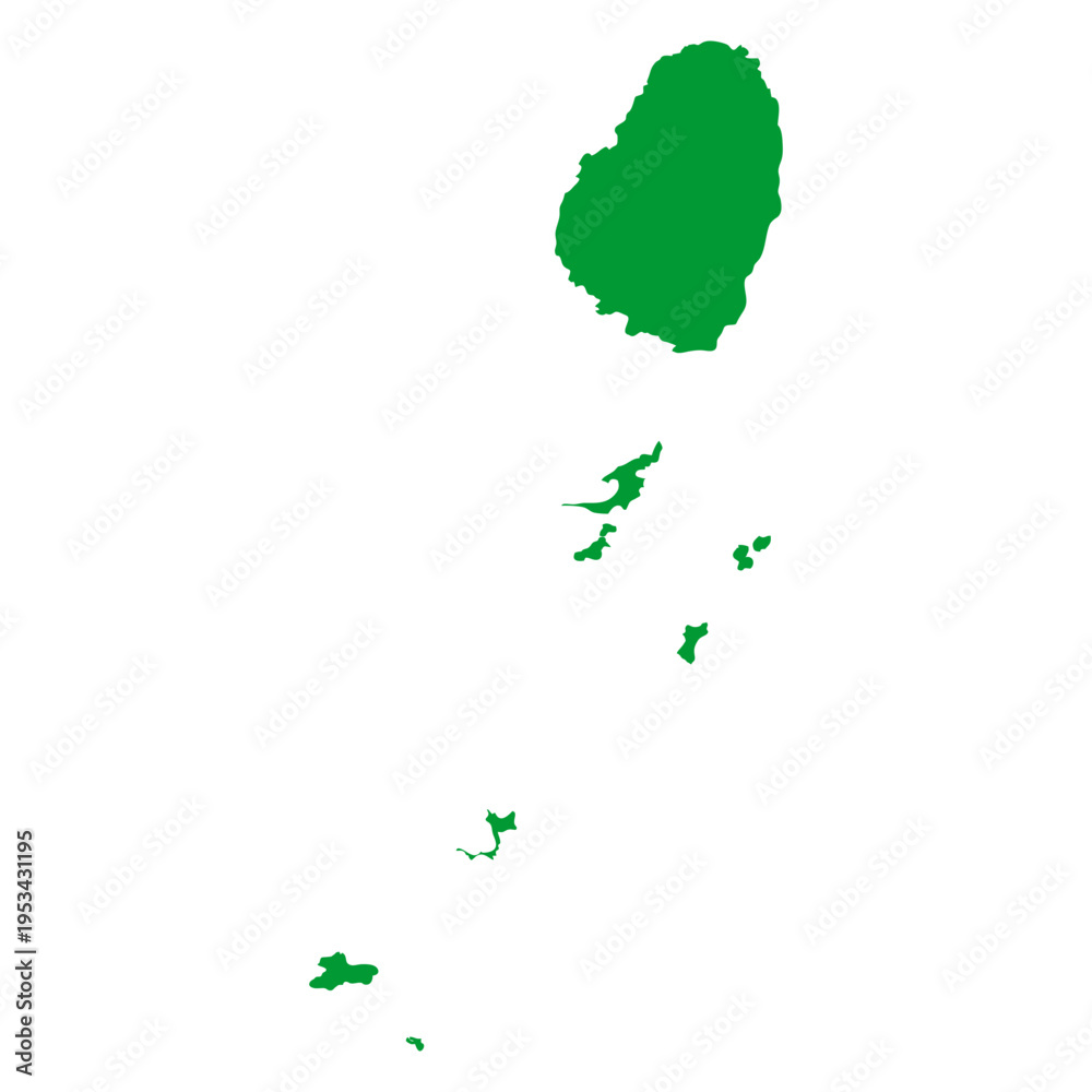 Fototapeta premium Saint Vincent and the Grenadines map