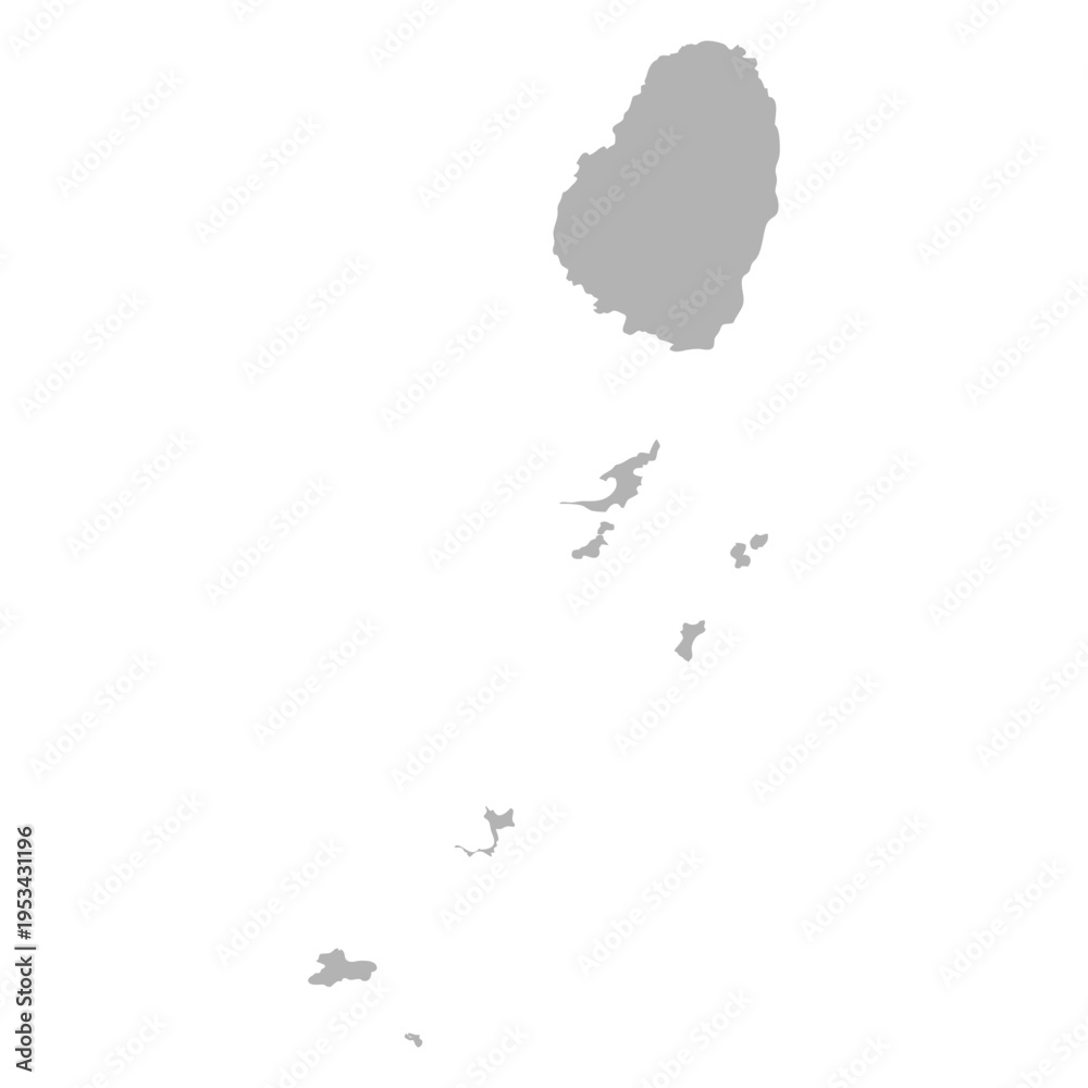 Obraz premium Saint Vincent Map
