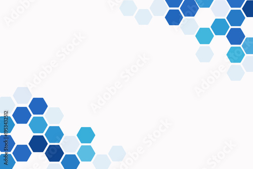 Diseño abstracto de hexágonos azules