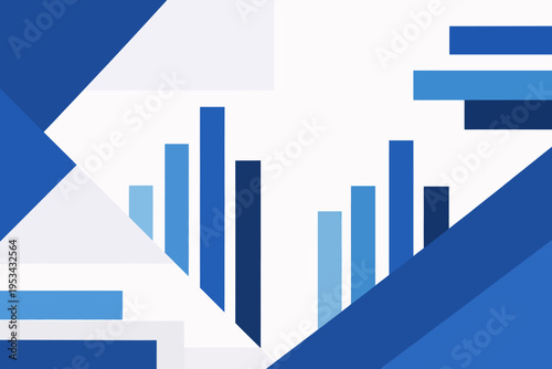 Estructura geométrica en tonos azules