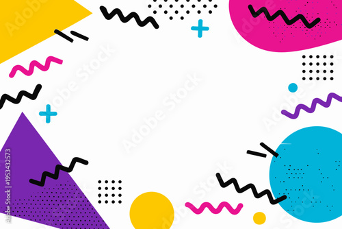 Fondo abstracto estilo Memphis 80s