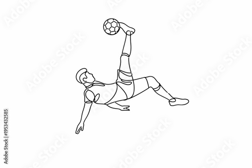 Patada de bicicleta en línea continua