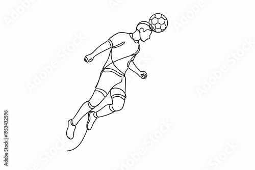 Jugador de fútbol en el aire