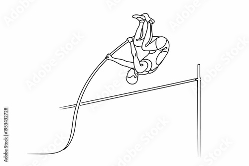 Salto de garrocha en línea continua