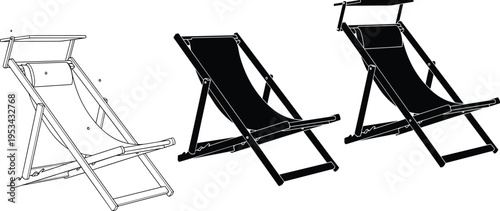 Black folding display stands with shelves and product showcases in a minimalist setup