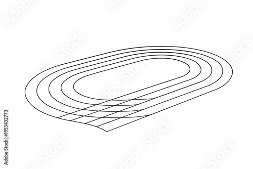 Bild auf Leinwand Pista de atletismo minimalista
