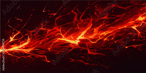 Fiery orange and red flames blaze with intense heat and energy, creating a burning inferno texture of smoke and light against a dark black background
