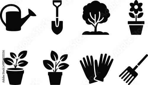 , Horticultural supplies and botanical elements for home garden care and professional landscaping work