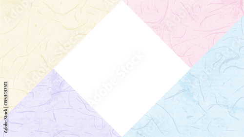 和紙風のフレーム、和風の背景素材、16:9サイズ