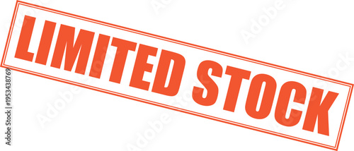 Limited Stock Stamp on White Background