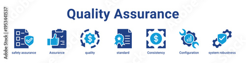 Quality Assurance Icon Banner and Collection