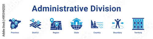 -Administrative Division Icon Banner and Collection