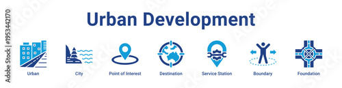 -Urban Development Icon Banner and Collection