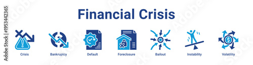 -Financial Crisis Icon Banner and Collection