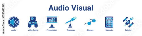 -Audio Visual Icon Banner and Collection